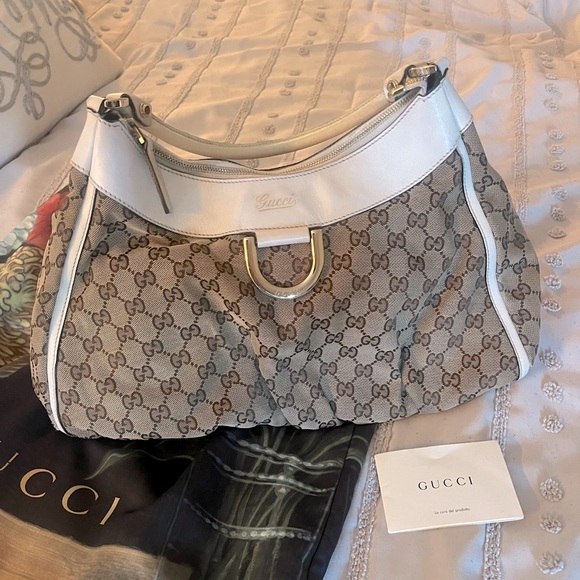 Gucci Canvas Abbey D-Ring Hobo Shoulder Bag - Picture 2 of 16